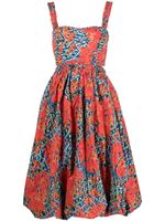 Ulla Johnson robe à imprimé graphique - Rouge