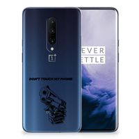 OnePlus 7 Pro Silicone-hoesje Gun Don't Touch My Phone - thumbnail