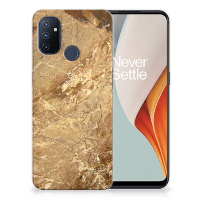 OnePlus Nord N100 TPU Siliconen Hoesje Marmer Creme OnePlus Nord N100 TPU Siliconen Hoesje Marmer Creme