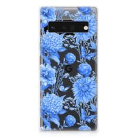 TPU Case voor Google Pixel 6 Pro Flowers Blue