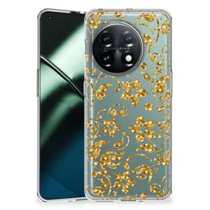 OnePlus 11 TPU Case Gouden Bloemen