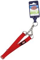 TRIXIE Premium Trek-stop halsband, maat S-M: halsomtrek 30-40 cm/15 mm, rood, traploos verstelbare hondenhalsband voor kleine tot middelgrote honden, eenvoudige sluiting, 202703