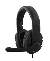 TNB HS-300 headset met kabel, multimedia-hoofdtelefoon, zeer comfortabel, zwart