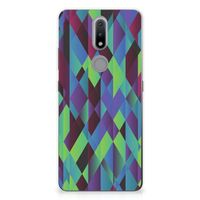 Nokia 2.4 TPU Hoesje Abstract Green Blue - thumbnail