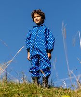 Waterproof Softshell Overall Comfy Stars Blue Jumpsuit - thumbnail