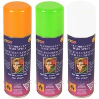 Haarverf/haarspray - groen/wit/oranje - 3x 125 ml - Ierland - St. Patricks Day - thumbnail