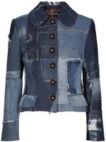 Dolce & Gabbana veste en jean à design patchwork - Bleu