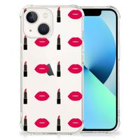 iPhone 13 Doorzichtige Silicone Hoesje Lipstick Kiss