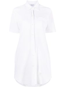 Thom Browne robe-chemise à détail de sequins - Blanc