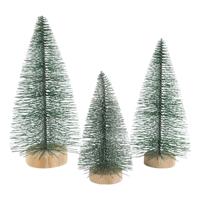 Creativ Company Kerstbomen Divers met Houten Staander, 3st. - thumbnail