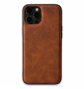 iPhone XS Max hoesje - Backcover - Kunstleer - TPU - Donkerbruin