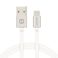 Swissten USB-C naar USB-A Kabel 1.2M Zilver