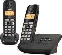 Gigaset AL220A Duo Analoge-/DECT-telefoon Zwart Nummerherkenning