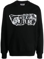 Versace Jeans Couture sweat en coton à logo imprimé - Noir