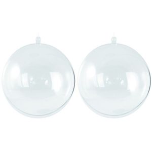 2x Kerstballen om te vullen 8 cm   -