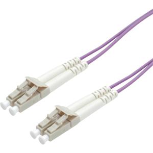 ROLINE FO Jumper Cable 50/125µm OM4, LC/LC, Low-Loss-Connector 0,5m InfiniBand en Glasvezelkabel Violet