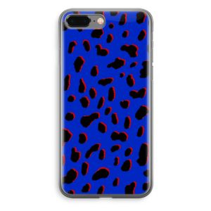 Blue Leopard: iPhone 8 Plus Transparant Hoesje