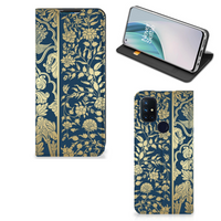 OnePlus Nord N10 5G Smart Cover Beige Flowers - thumbnail