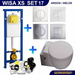 Xs Toiletset 17 Aqua Splash Amor Met Softclose Bril En Argos/Delos Drukplaat Wisa