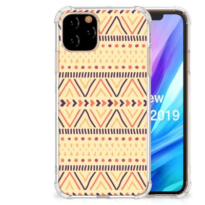 Apple iPhone 11 Pro Doorzichtige Silicone Hoesje Aztec Yellow