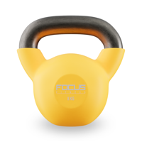 Kettlebell - Focus Fitness Vinyl - 8 kg - Geel