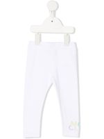 Moncler Enfant legging à logo imprimé - Blanc