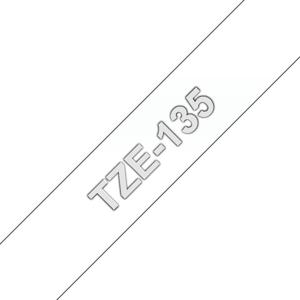 Brother TZe-135 Labeltape Tapekleur: Transparant Tekstkleur: Wit 12 mm 8 m