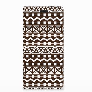 Nokia 3.1 (2018) Hoesje met Magneet Aztec Brown