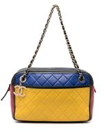 CHANEL Pre-Owned sac porté épaule colour block à logo CC (2013-2014) - Bleu - thumbnail