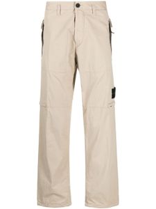 Stone Island pantalon droit à patch Compass - Marron