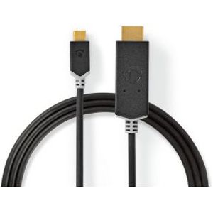 USB-Adapter | USB 3.2 Gen 1 | USB Type-C© Male | HDMI© Connector | 2.00 m | Rond | Verguld | PVC