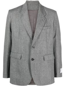 Etudes blazer Plane Fannel à simple boutonnage - Gris