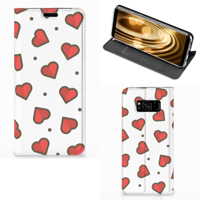 Samsung Galaxy S8 Hoesje met Magneet Hearts