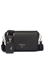 Prada sac porté épaule en cuir Saffiano - Noir