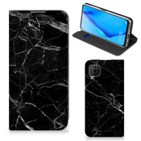 Huawei P40 Lite Standcase Marmer Zwart - Origineel Cadeau Vader - thumbnail