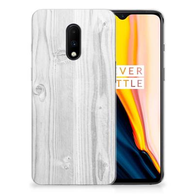 OnePlus 7 Bumper Hoesje White Wood