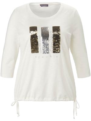 Shirt 100% katoen ronde hals Van Samoon wit Shirt 100% katoen ronde hals Van Samoon wit