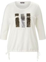 Shirt 100% katoen ronde hals Van Samoon wit