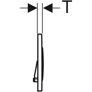 Geberit Sigma20 bedieningplaat, 2-toets spoeling frontbediening voor toilet 24.6x16.4cm mat wit 115882011