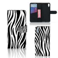 Sony Xperia L3 Telefoonhoesje met Pasjes Zebra