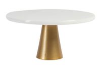 Jay Hill Taartplateau Marmer - Wit Goud - ø 25 cm - Hoogte 12 cm