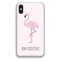 Pink positive: iPhone X Transparant Hoesje