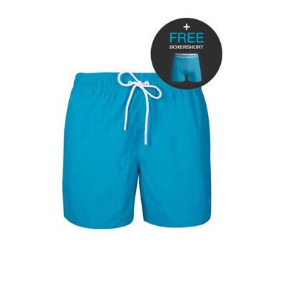 Muchachomalo zwemshort + gratis boxershort turquoise Muchachomalo zwemshort + gratis boxershort turquoise