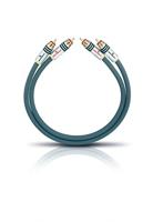 Oehlbach NF 14 Master 50 - Eersteklas stereo audio RCA-kabelset - symetrische opbouw & verzilverd koper - 2 x 0,50 m - antraciet