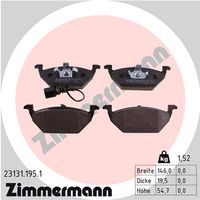 Remblokkenset, schijfrem ZIMMERMANN, u.a. für Seat, VW, Skoda, Audi - thumbnail