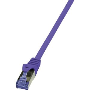 LogiLink CQ303VS RJ45 Netwerkkabel, patchkabel CAT 6A S/FTP 1.00 m Violet Vlambestendig, Halogeenvrij, Snagless 1 stuk(s)