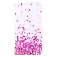 Shop4 - iPhone 7 Hoesje - Wallet Case Hartjes