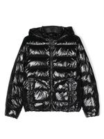 Herno Kids veste bomber brillante à capuche - Noir