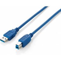 Equip 128293 USB-kabel 3 m USB 3.2 Gen 1 (3.1 Gen 1) USB A USB B Blauw - thumbnail