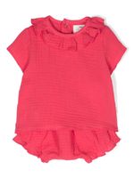 TEDDY & MINOU ensemble t-shirt-short en coton biologique - Rose - thumbnail